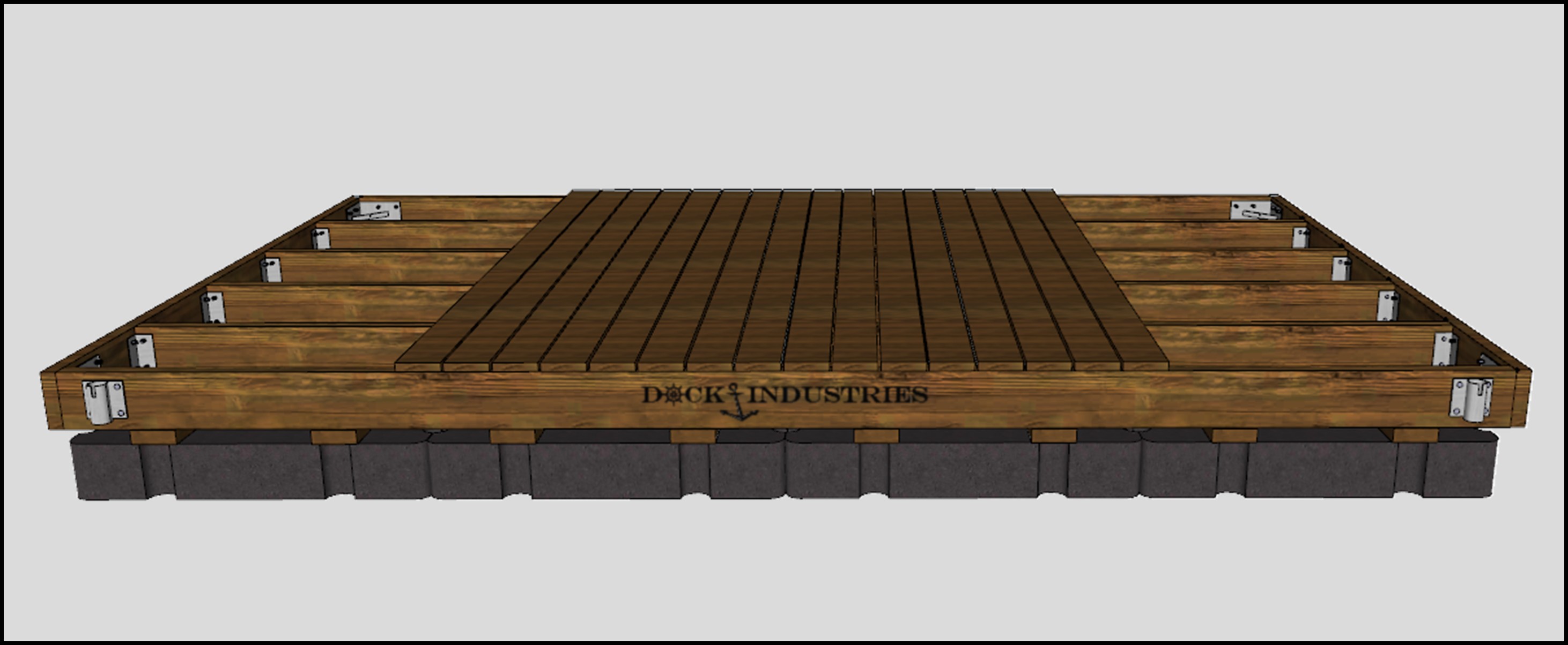 Ensemble de quai Heavy Duty 10'x16' - Pour poteaux