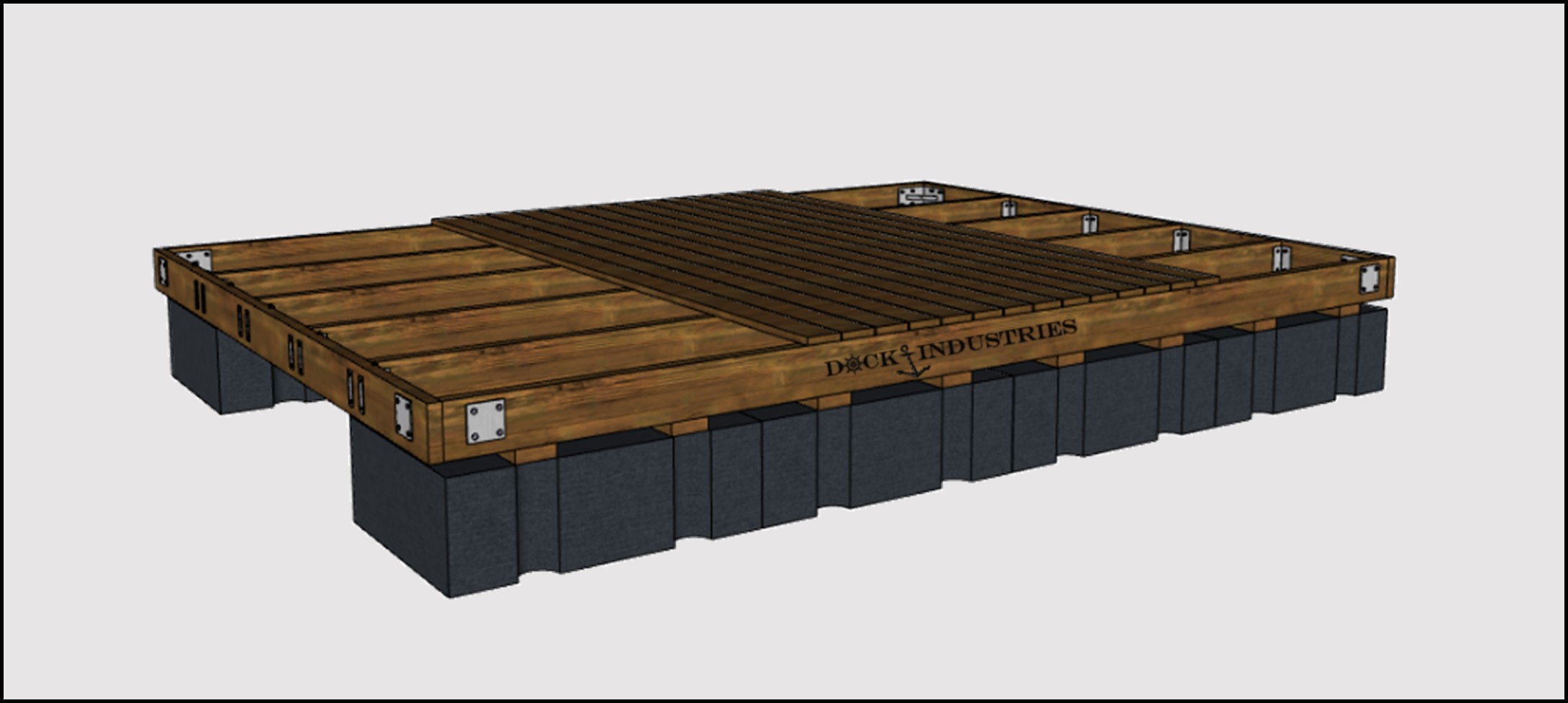 Ensemble de quai de ''Style Barge'' 10'x16' Heavy Duty - Capacité additionnelle 2720 lbs