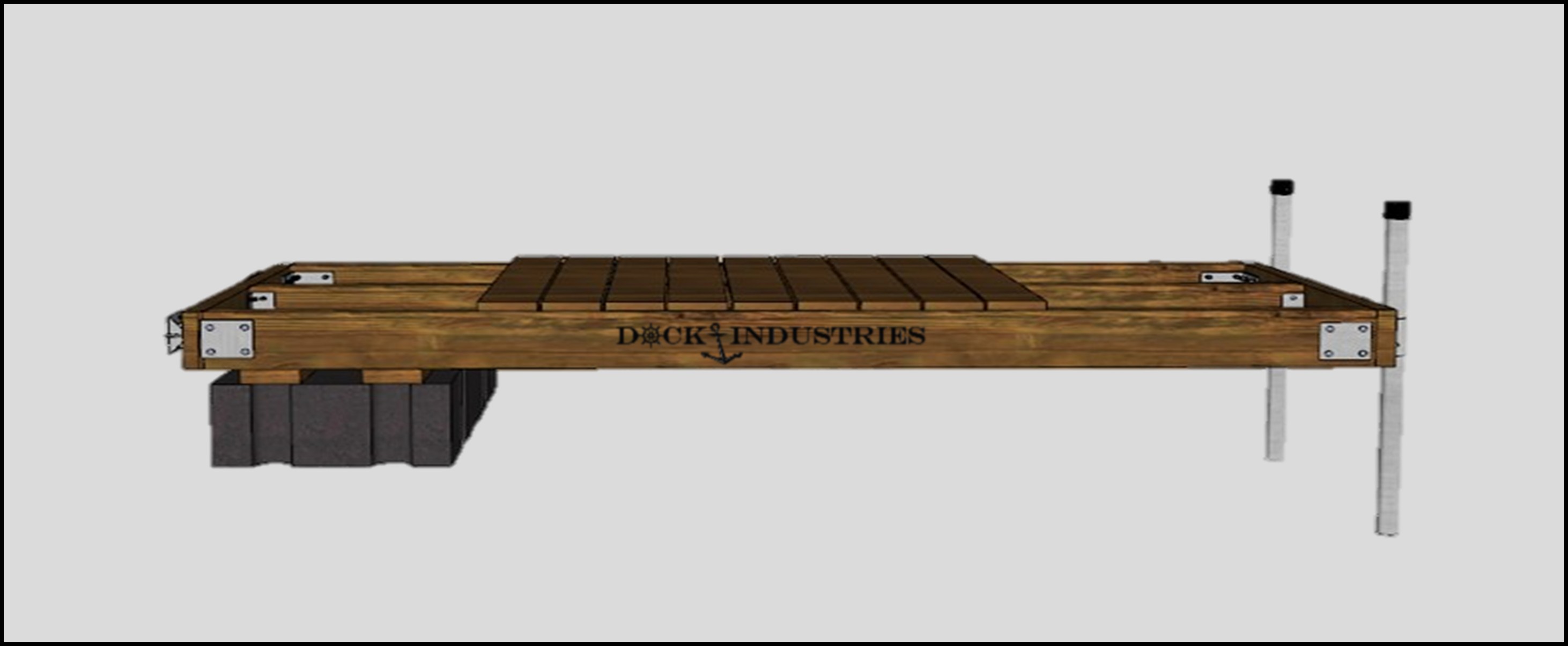 Ensemble de quai Semi-Flottant Résidentiel 4'x10'