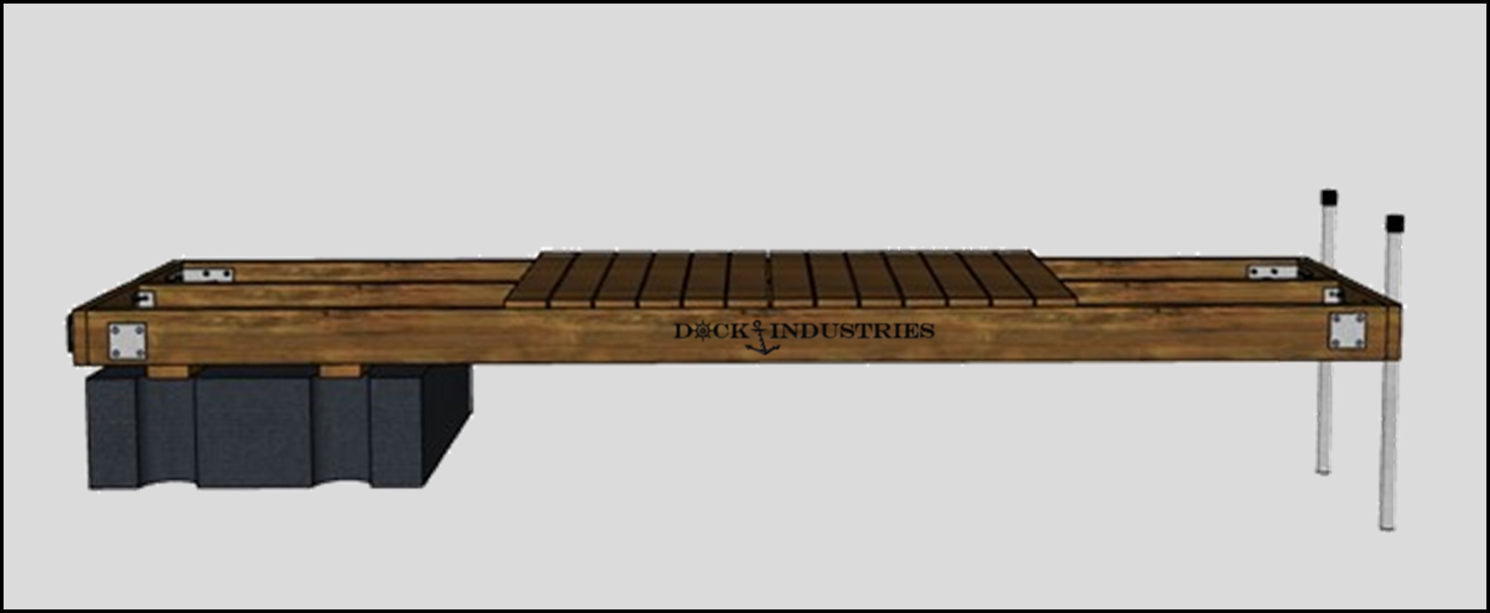 Ensemble de quai Semi-Flottant Heavy Duty 4'x16' 