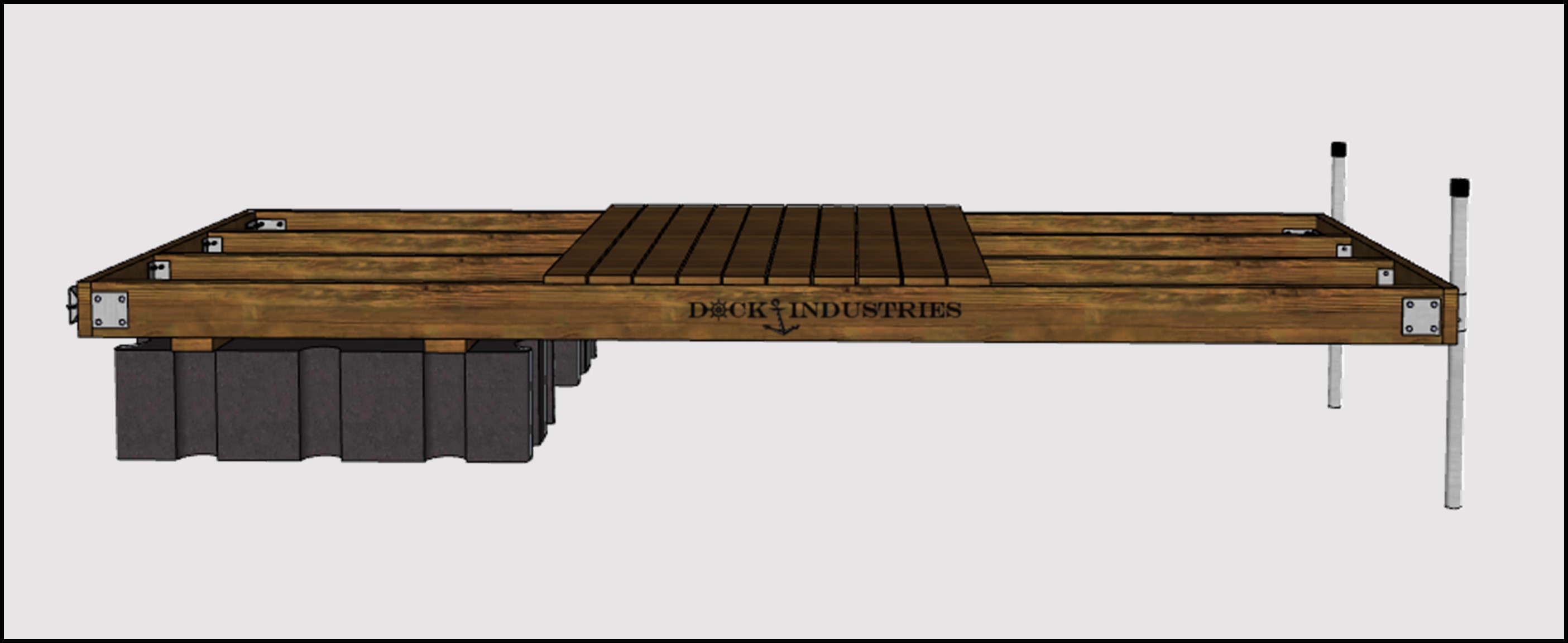 Ensemble de quai Semi-Flottant Résidentiel 6'x16'