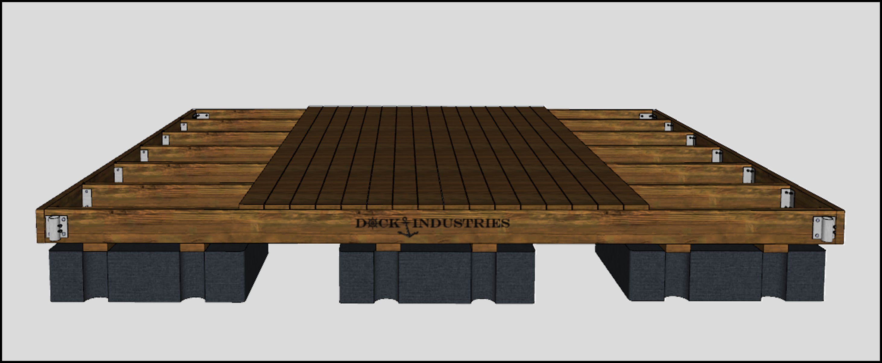 Ensemble de quai Résidentiel 12'x16' - Pour poteaux
